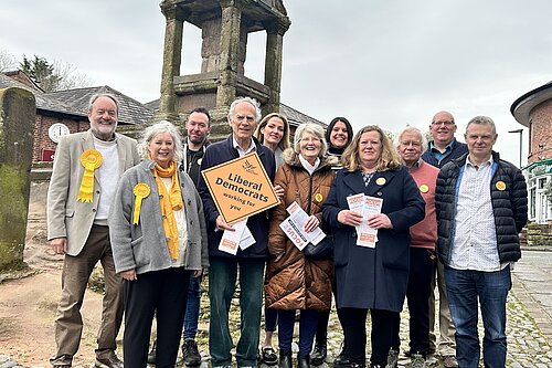 Liberal Democrat campaigners in Lymm